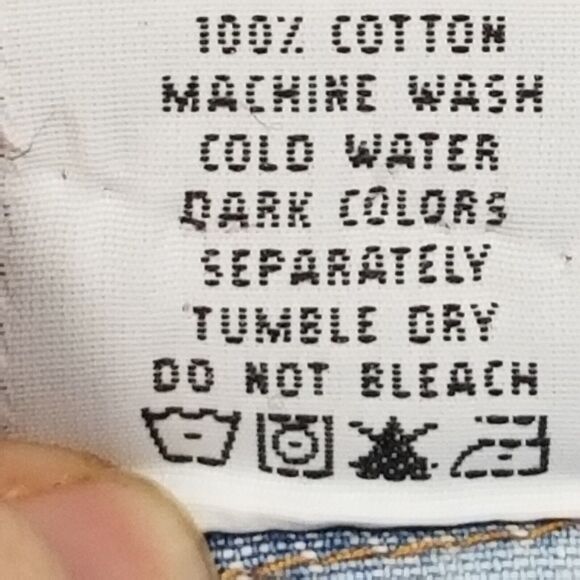 CMC Color Me Cotton Medium Top Denim Blue Light Wash Fringe Western Rodeo Ranch - Picture 5 of 8